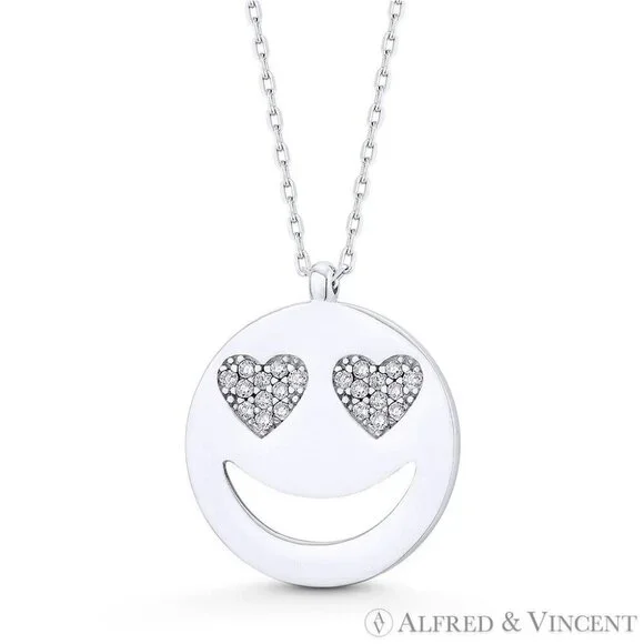 Alfred & Vincent | Jewelry | Smiley Face Emoji Nano Crystal Cz
